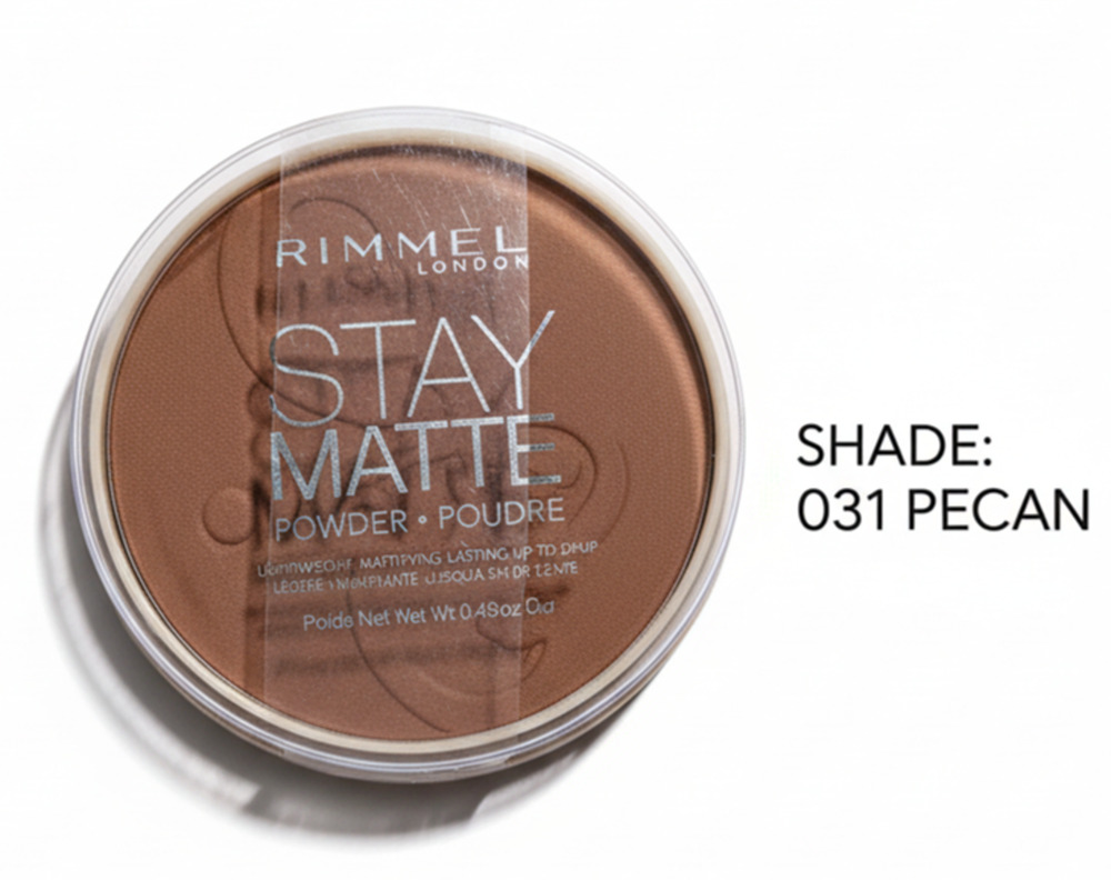 Rimmel London Stay Matte Pressed Powder, Pecan 031, Long Lasting Shine Control